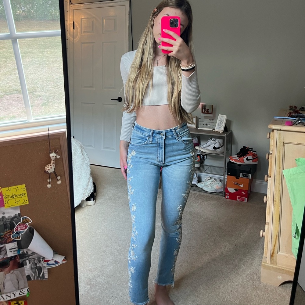 Abercrombie and Fitch Embroidered Jeans